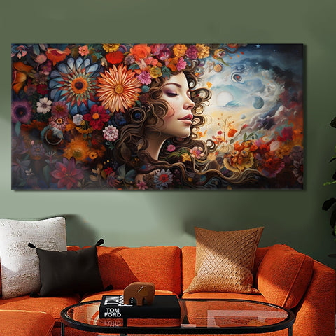 Boho Chic Large Size framed Wall Art Painting For Home and Office Wall Decoration