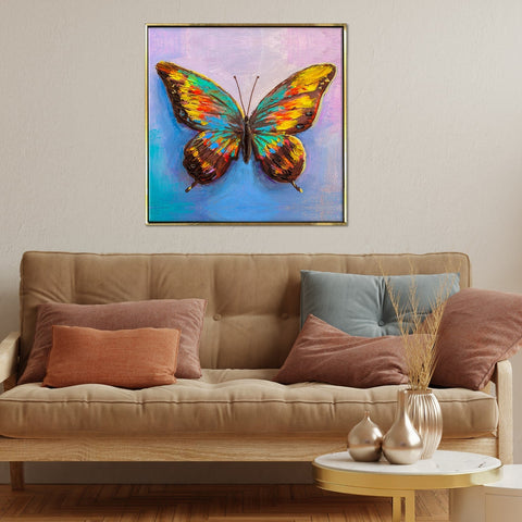 Butterfly Vastu Canvas Painting Framed For Living Room Wall Decoration