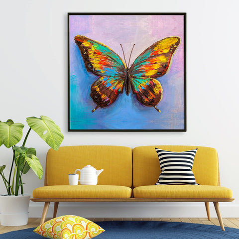 Butterfly Vastu Canvas Painting Framed For Living Room Wall Decoration