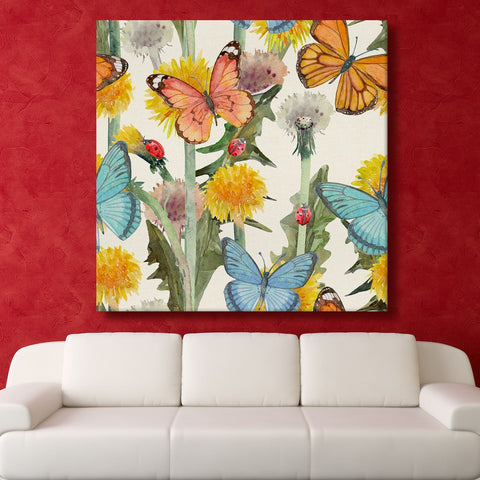 Butterfly Wall Art Vastu Canvas Painting Framed For Living Room Wall Decoration