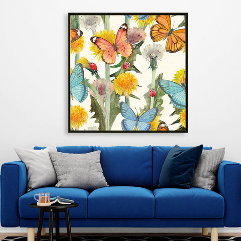 Butterfly Wall Art Vastu Canvas Painting Framed For Living Room Wall Decoration