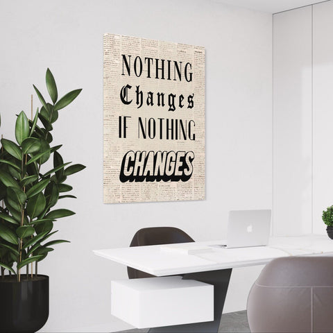 Change Motivational Poster in Framed Canvas With Inspiring Quotes in Large Size for Office and Startups.