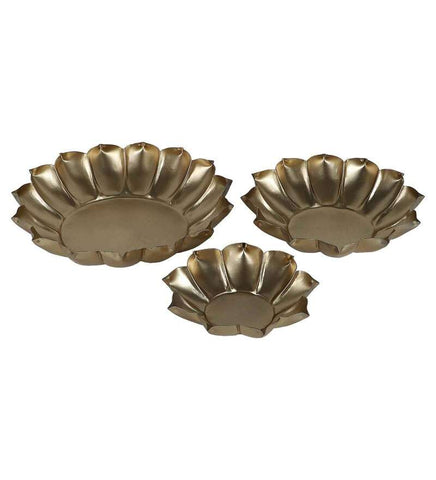 Iron Lotus Urli Set of 3