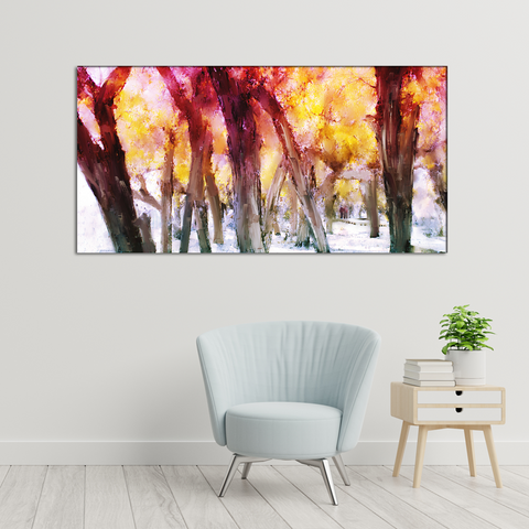 Forest Trees Abstract Canvas Wall Painting