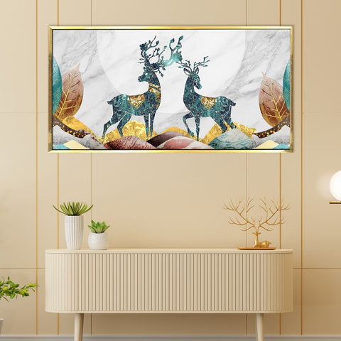 Deer Vastu & Feng Shui Canvas Paintings For Home Living Room decor