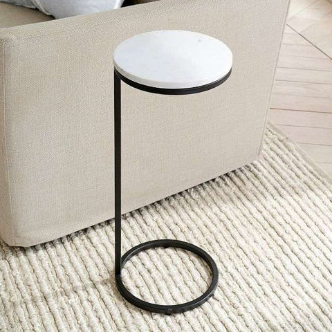 Round Marble C-Side Table