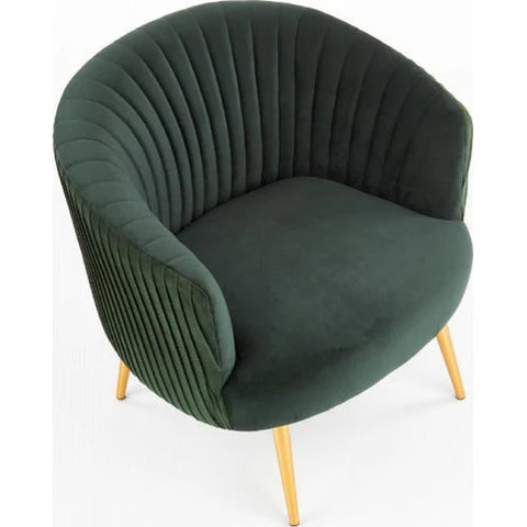 Cocooned Velvet Lounge Chair