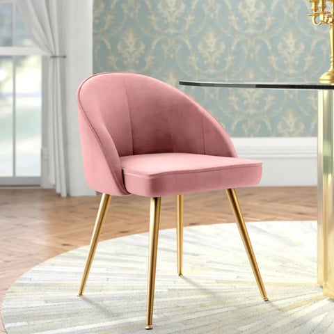 Golden Legged Luxury Velvet Accent Chair