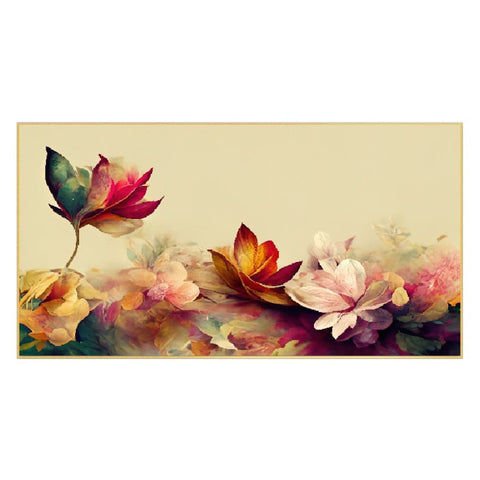 Digital Art Print 3d Vibrant Flower Floating Frame Canvas Wall Painting