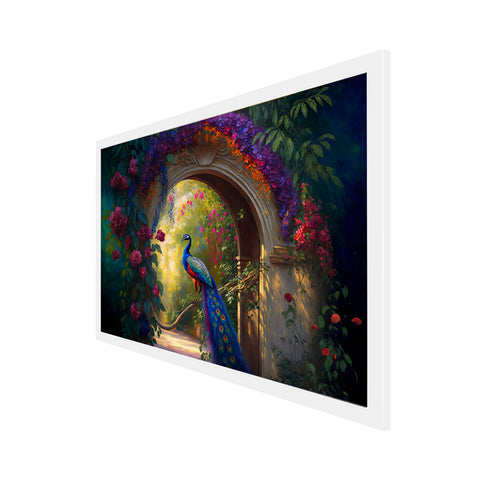 A Vibrant Display of Nature's Beauty Elegance Peacock Canvas Floating Framed Vastu Painting