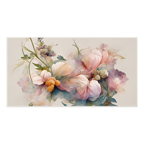 Pink Flowers 3D Art Print Floating Framed Canvas Wall Painting