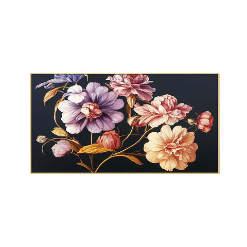 Canvas Floral Painting for Wall Decoration Beautiful Flower Floating Frame Canvas Wall Painting