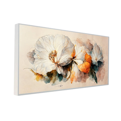 Digital Art Print 3d Vibrant Flower Floating Framed Canvas Wall Painting