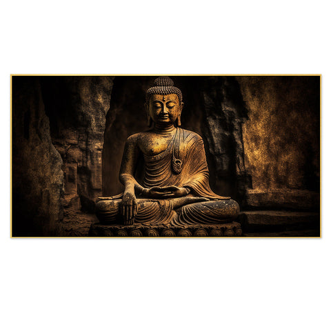 Meditating Buddha Religious Canvas Wall Painting