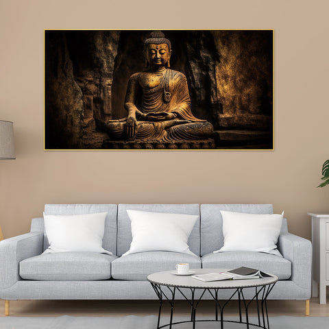 Meditating Buddha Religious Canvas Wall Painting