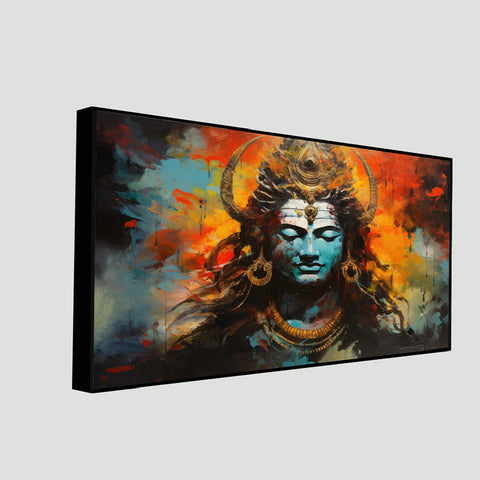 Lord Shiva Religious Canvas Paintings for Wall Decoration