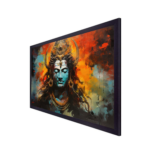 Lord Shiva Religious Canvas Paintings for Wall Decoration