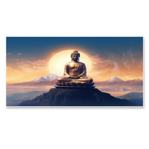 Modern Art Vastu 3D Buddha Canvas Wall Painting