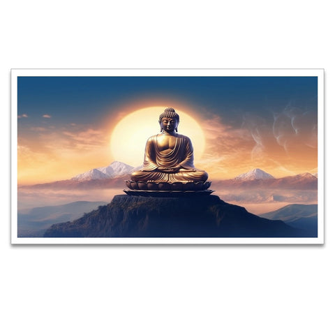 Modern Art Vastu 3D Buddha Canvas Wall Painting