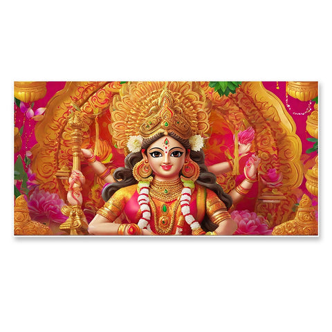 Goddess Durga Maa Hindu Religious Floating Frame Canvas Wall Painting