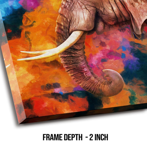 Elephant Vastu Canvas painting Framed For Home Decor.