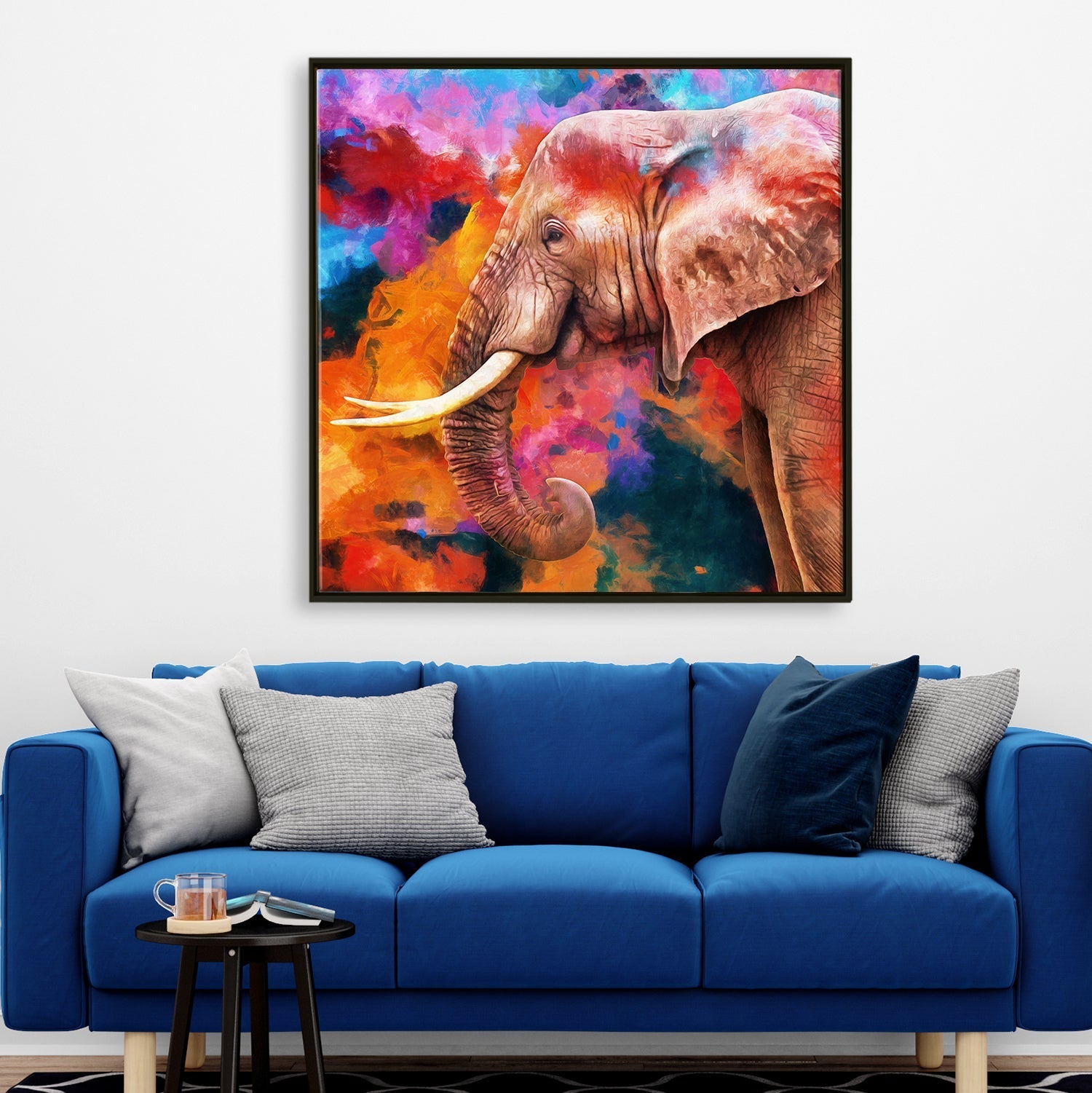 Elephant Vastu Canvas painting Framed For Home Decor.