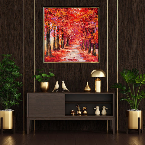 Endless Path Vastu Canvas Painting Framed For Living rooms 24x24 Inch