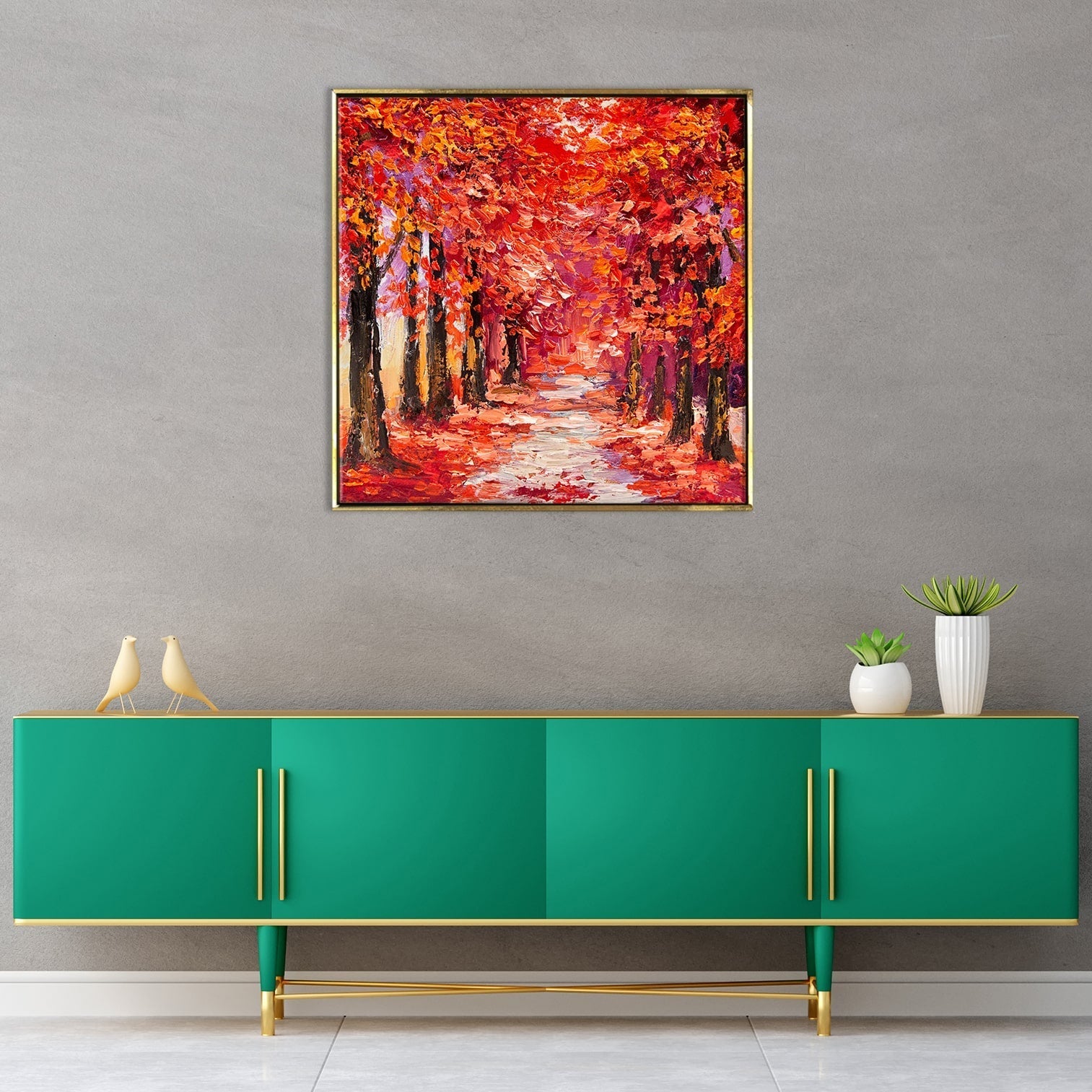 Endless Path Vastu Canvas Painting Framed For Living rooms 24x24 Inch