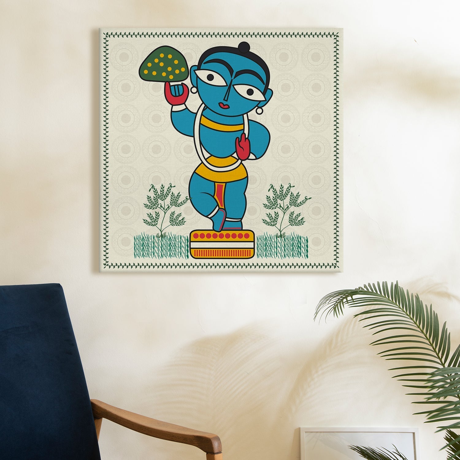 Ethnic Madhubani Canvas Painting For Home and hotels Wall Decor