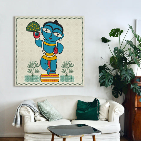 Ethnic Madhubani Canvas Painting For Home and hotels Wall Decor