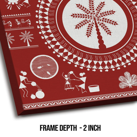 Ethnic Warli Wall Art Canvas Painting For Home Decor Ready To Hang Art