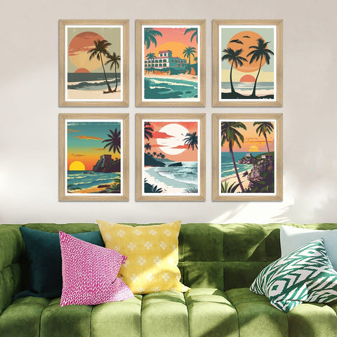 European Cafe & Travel Art Framed Poster Sets (ARTFM023)