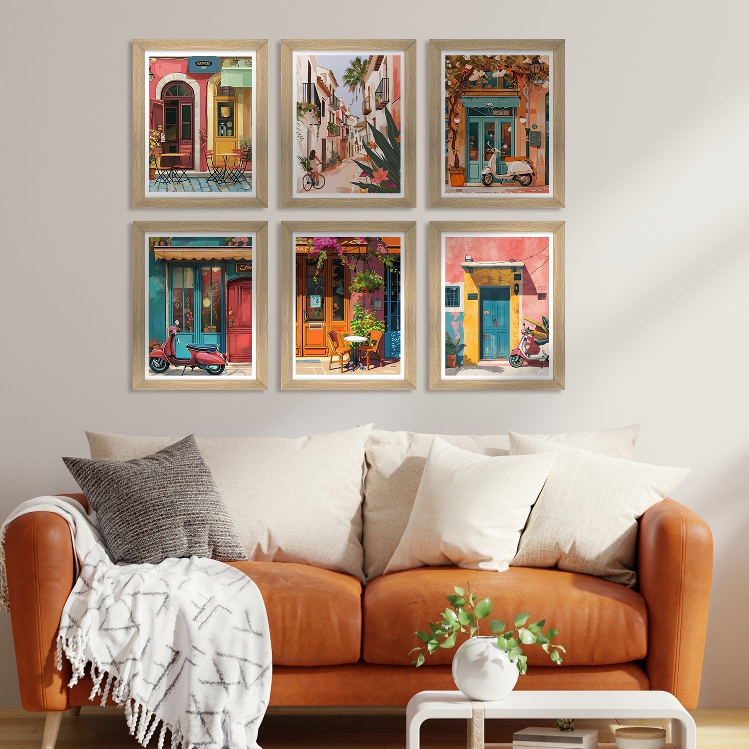 European Cafe & Travel Art Framed Poster Sets (ARTFM025)