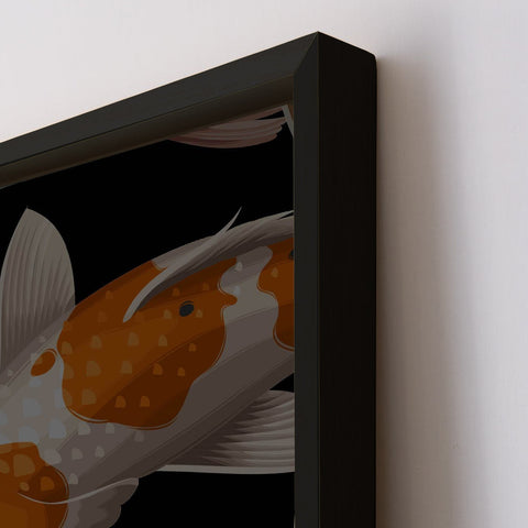 Feng Shui Koi Fish Canvas Painting Framed For Home and Office Wall Decoration