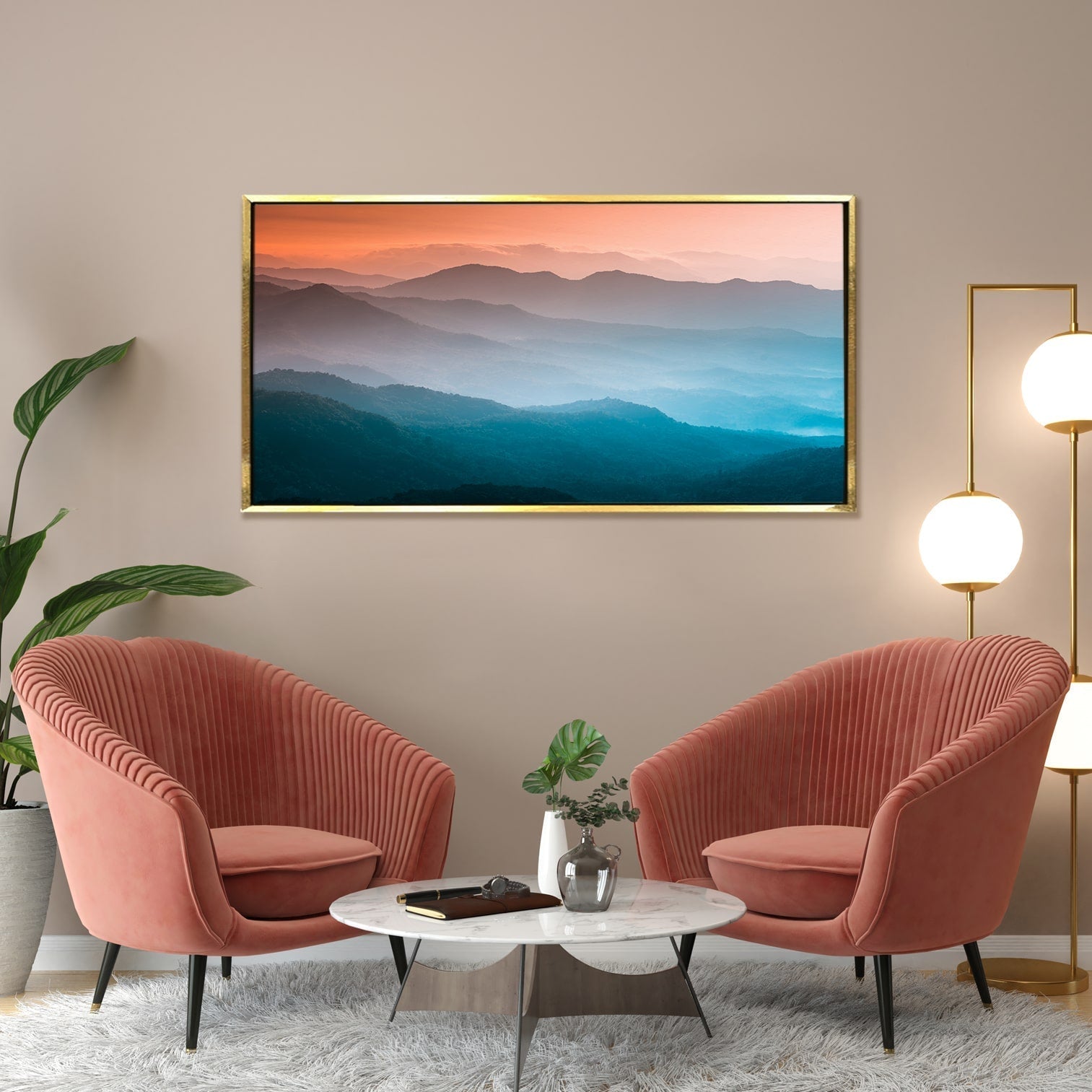 Feng Shui Mountain Canvas Painting For Home and Office Wall Decoration