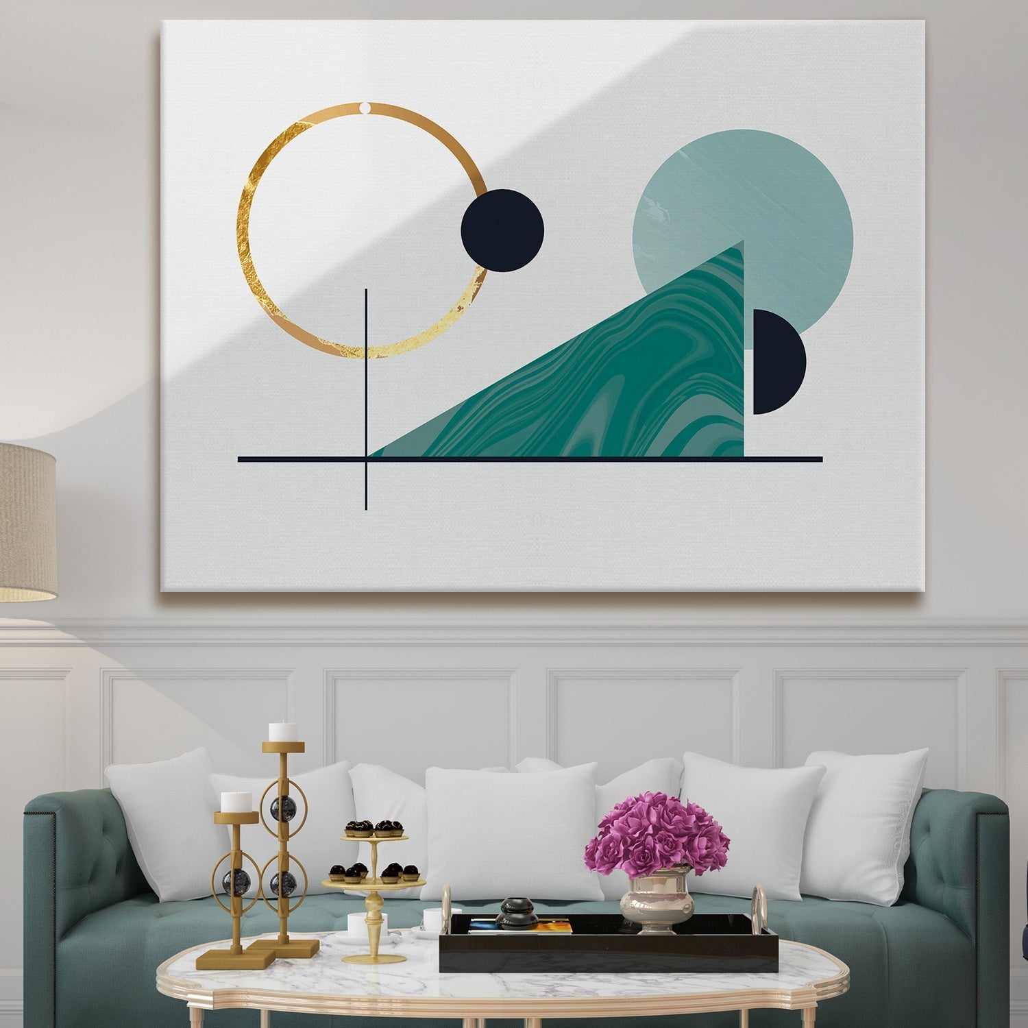 Framed Canvas Digital Abstract Modern Art Wall Painting For Home and Hotels Wall Decoration. Digital Reprint (ABWA15)