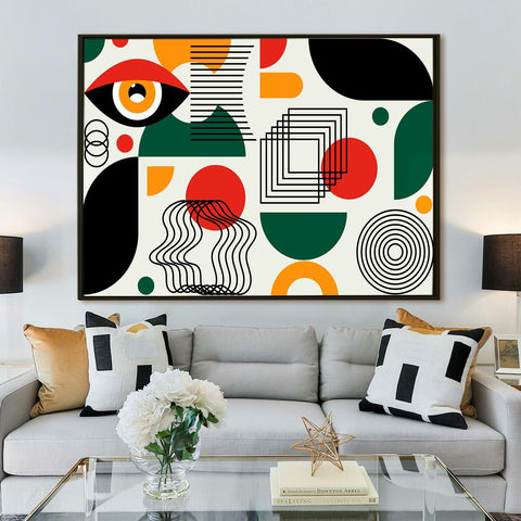 Framed Canvas Digital Abstract Modern Art Wall Painting For Home and Hotels Wall Decoration. Digital Reprint (ABWA18)