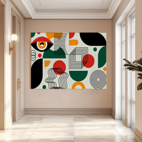 Framed Canvas Digital Abstract Modern Art Wall Painting For Home and Hotels Wall Decoration. Digital Reprint (ABWA18)