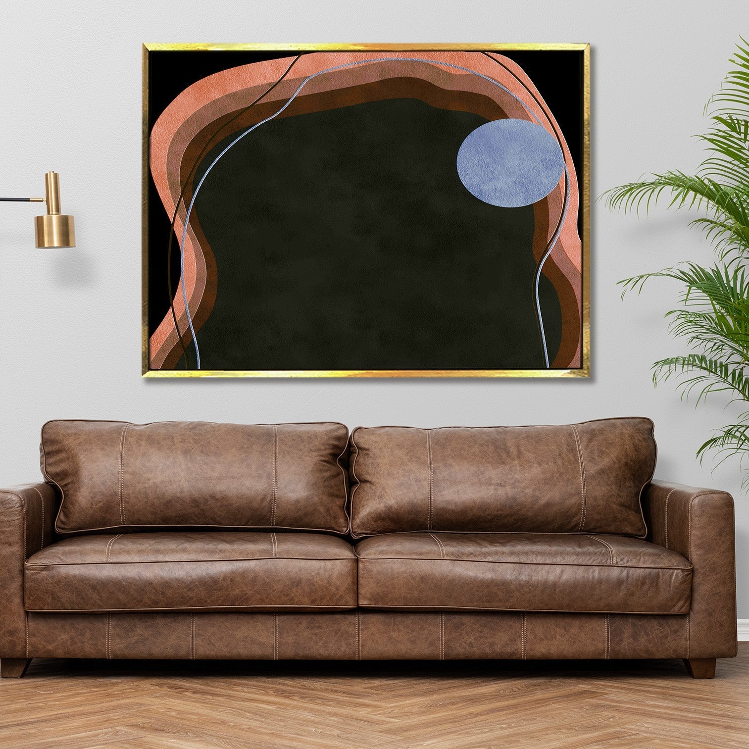 Framed Canvas Digital Abstract Modern Art Wall Painting For Home and Hotels Wall Decoration. Digital Reprint (ABWA20)