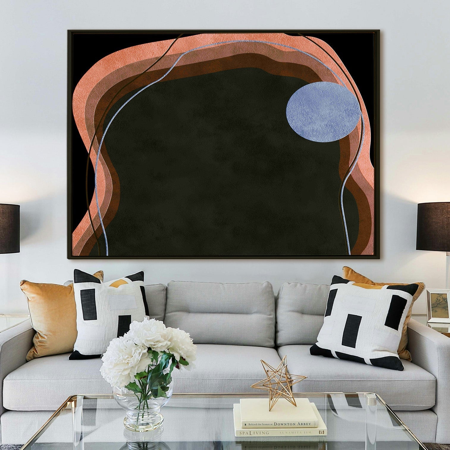 Framed Canvas Digital Abstract Modern Art Wall Painting For Home and Hotels Wall Decoration. Digital Reprint (ABWA20)