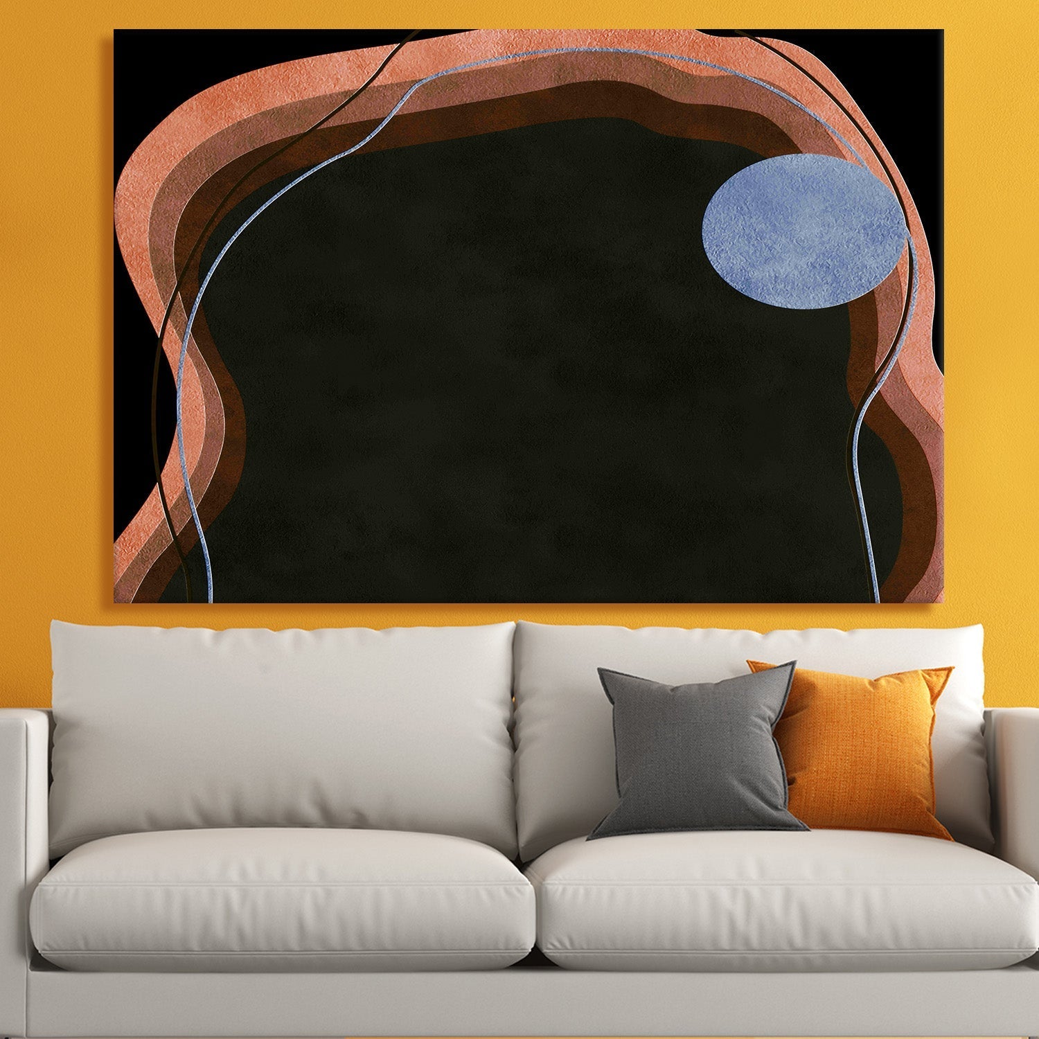 Framed Canvas Digital Abstract Modern Art Wall Painting For Home and Hotels Wall Decoration. Digital Reprint (ABWA20)