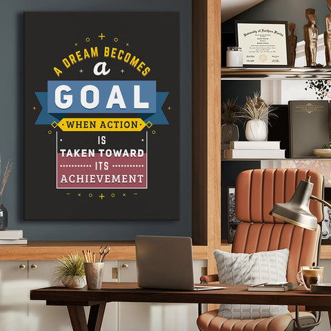 Framed Motivational Canvas Posters With Inspiring Quotes Large Size.