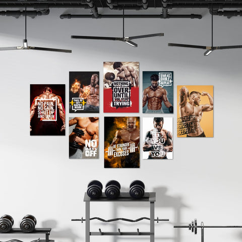 Framed Motivational Posters Quotes Large Size for Gym