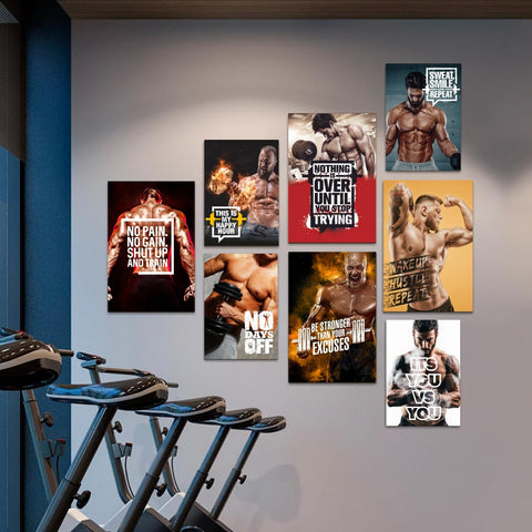 Framed Motivational Posters Quotes Large Size for Gym