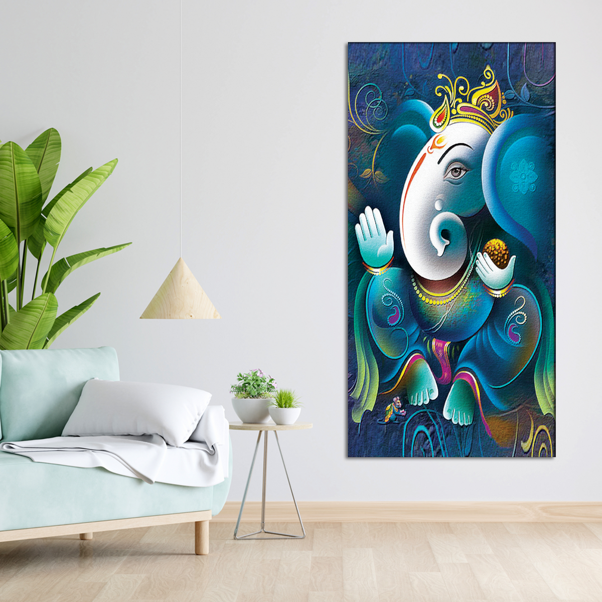 matt finish Lord Ganesha canvas