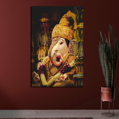 Lord Ganesha  ji Religious Canvas Wall Painting