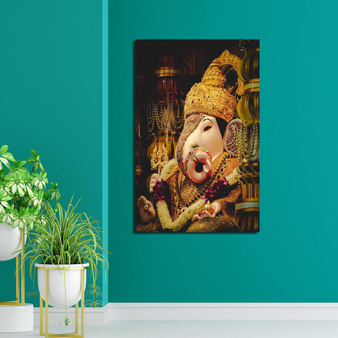 Lord Ganesha  ji Religious Canvas Wall Painting