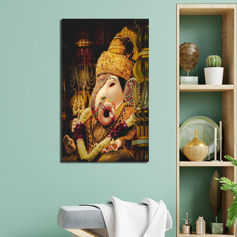 Lord Ganesha  ji Religious Canvas Wall Painting