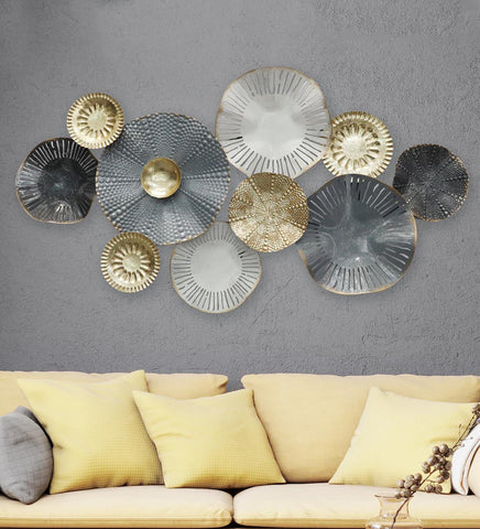 Floral Metal Wall Art in Multicolour