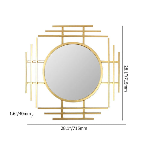 Lattice Gold Wall Mirror